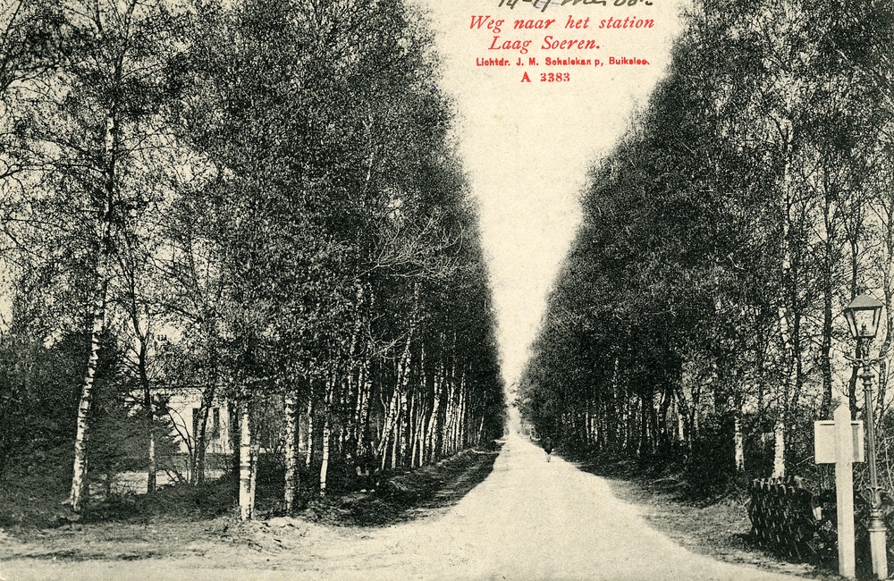 Weg naar het Station Laag-Soeren ca 1900