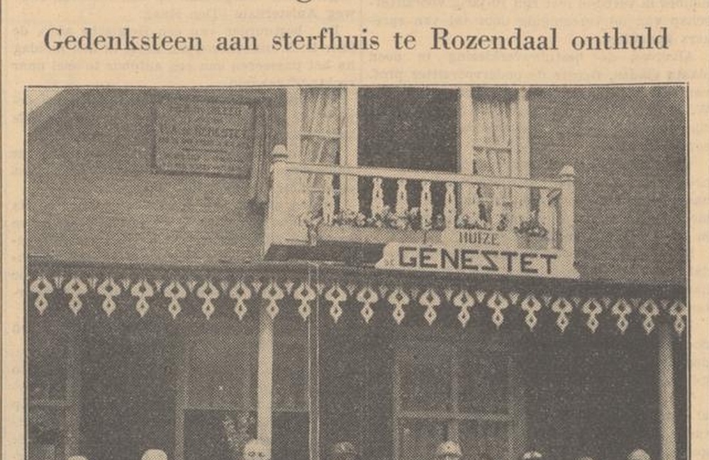Onthulling gedenksteen De Genestet
