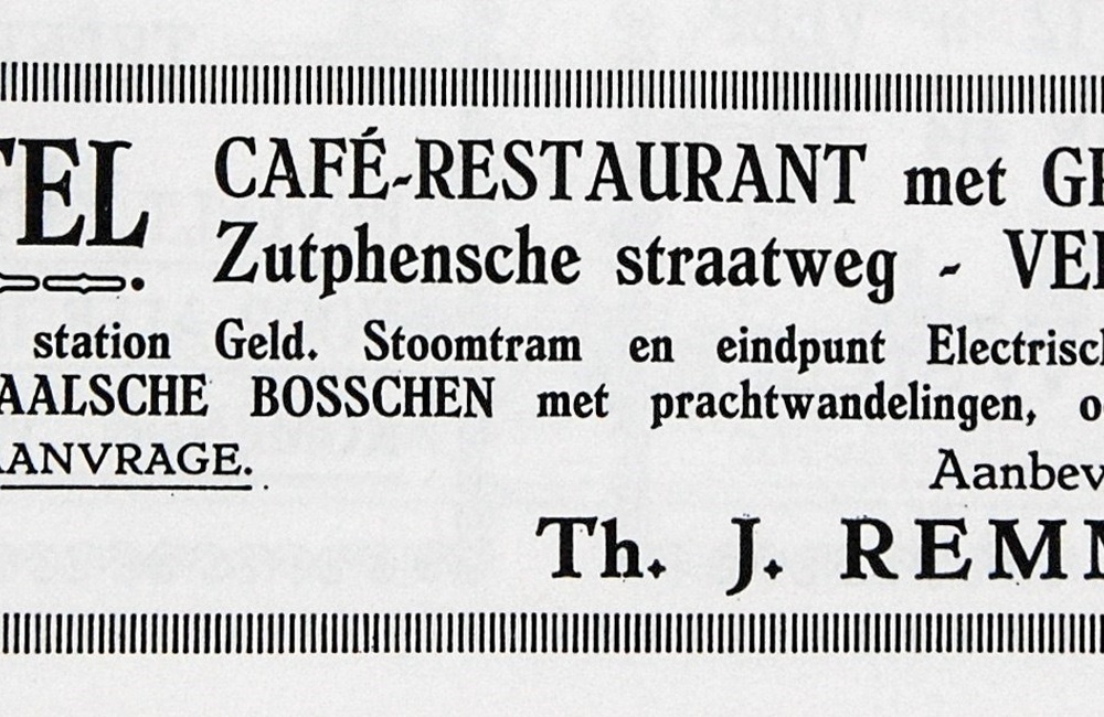 Advertentie Oranje hotel 1921