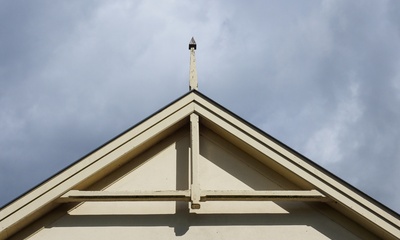 Detail voorgevel woonhuis
