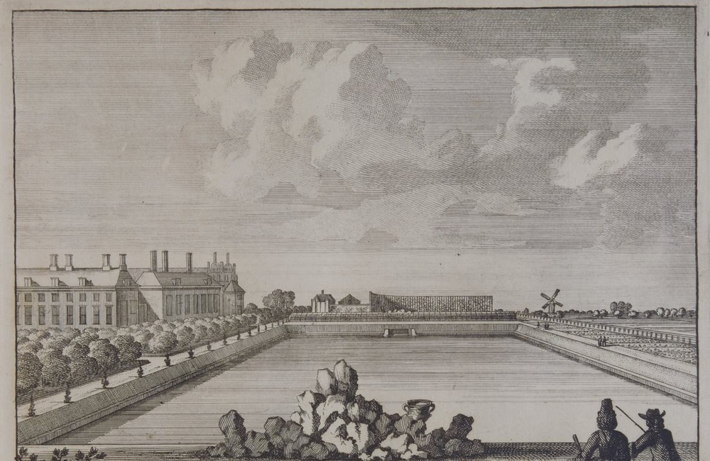 Zicht op Dieren (met molen) vanuit Hof te Dieren - 1698/1746