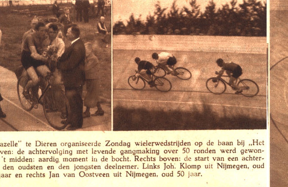 Wielerbaan bij "t Witte Huis 1937