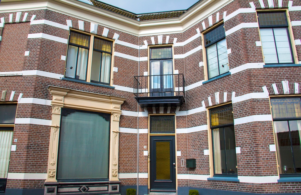Voorgevel geschakelde woonhuizen Hogestraat - 2016