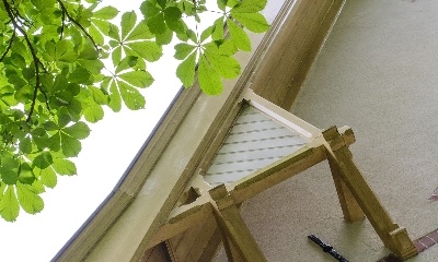 Detail overstekend dak