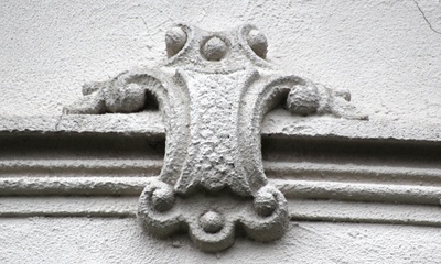 Detail voorgevel villa