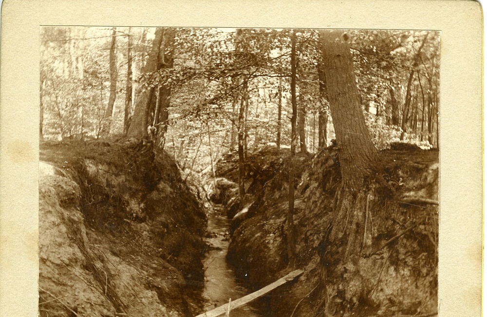 Beek in het park ca 1900