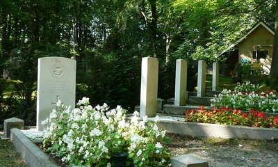 Engelse oorlogsgraven op begraafplaats Rozendaal