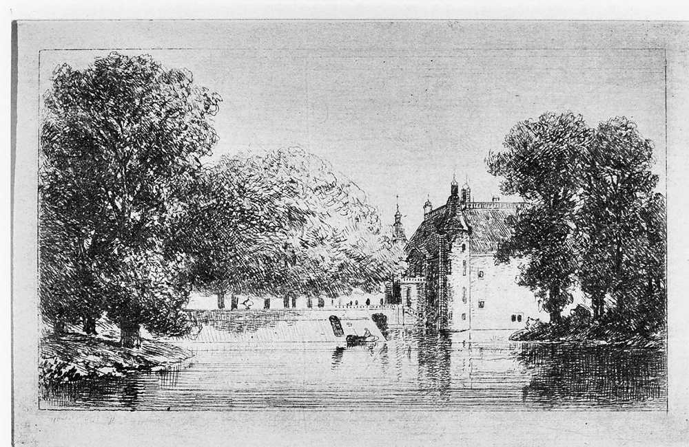 Kasteel Biljoen: Pentekening, anoniem, 2e helft 19e eeuw