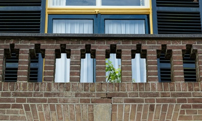 Detail voorgevel villa
