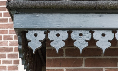 Detail zijgevel villa
