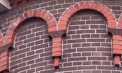 Detail torenmuur