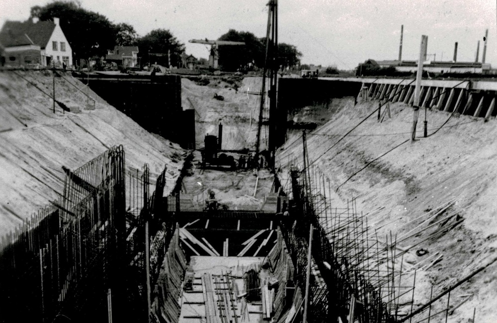 Sluis in aanbouw