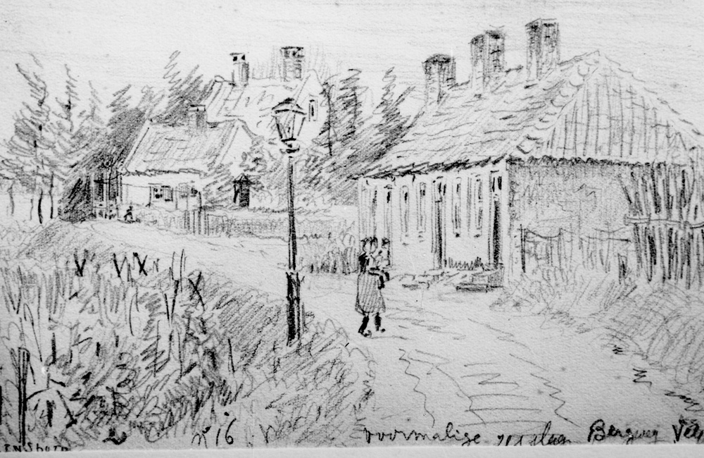 Tekening Bergweg noordelijk deel