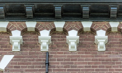 Detail voorgevel villa