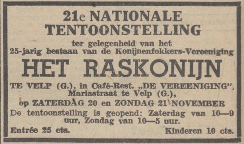 Ac 19-11-1943 Raskonijn 25 jaar