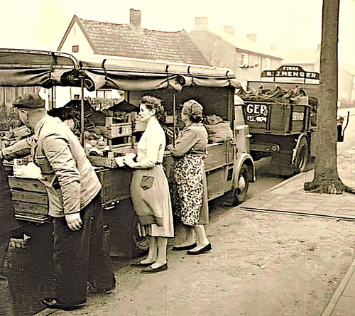 Bij de groentekar