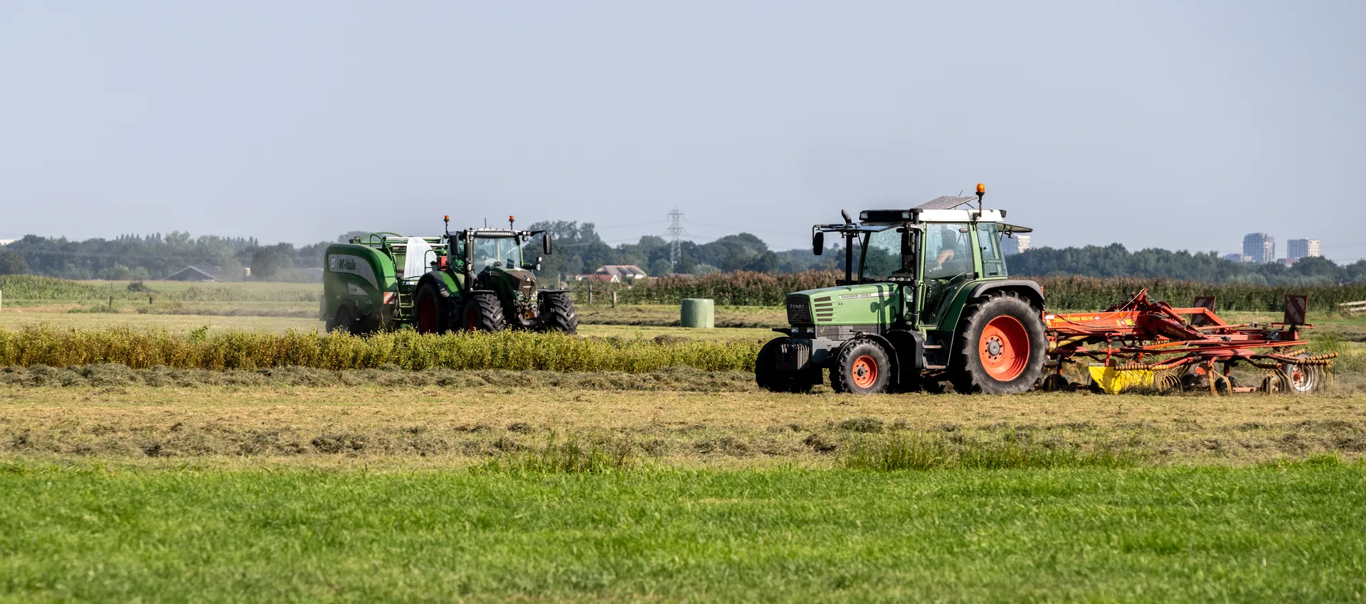 Agrariërs aan het werk in Natuurgebied de Slaag