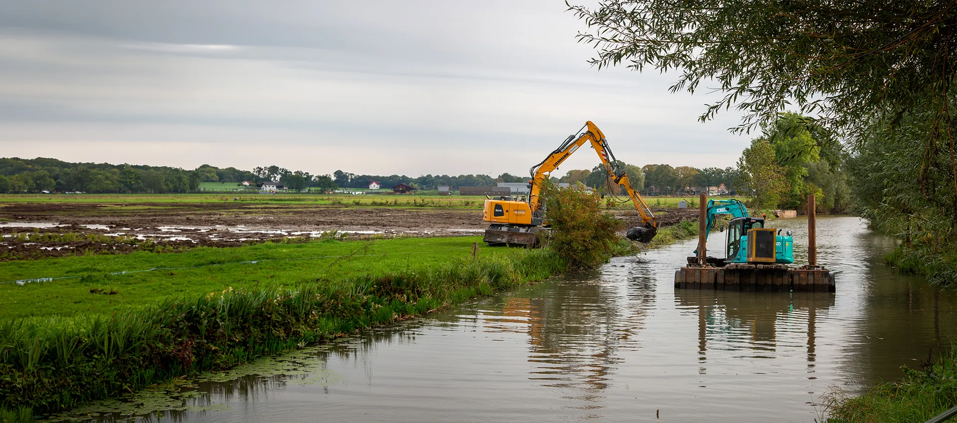 Baggerwerkzaamheden waterschap vallei en veluwe
