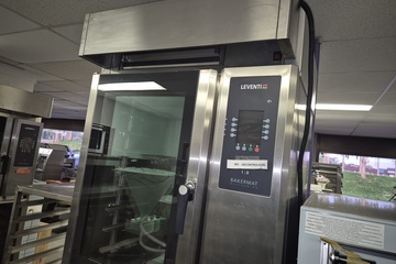 Afbeelding van Oven Leventi op rvs onderstel met dampkap