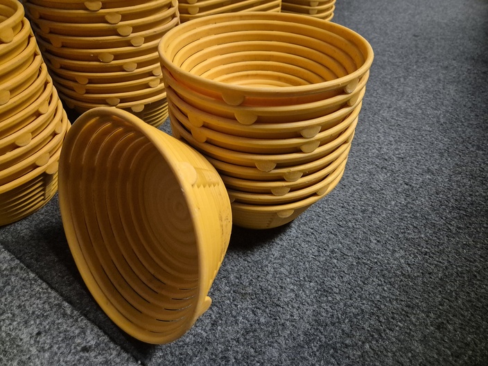 Kunststof broodmandjes 10 stuks 23 cm