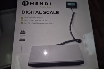 Afbeelding van Weegschaal digitaal tot 200kg nieuw