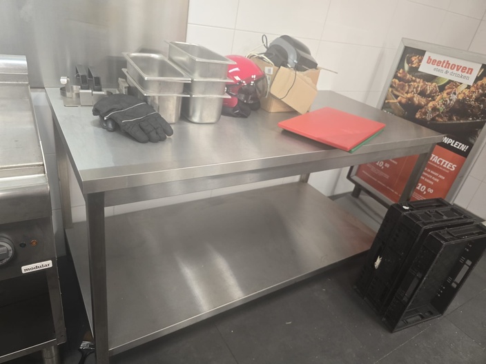 Werkbank rvs 170x80 cm