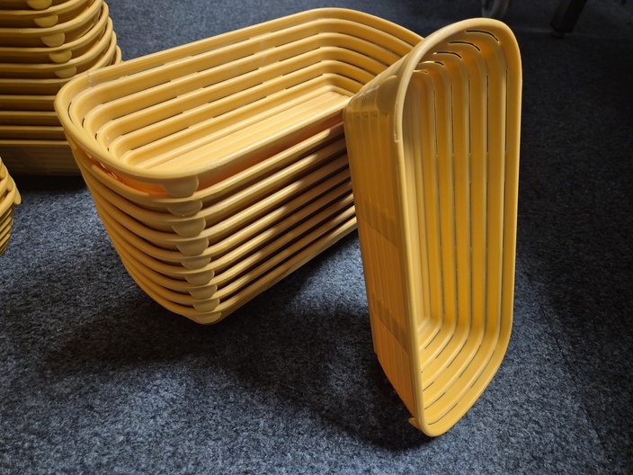 Kunststof broodmandjes ovaal 10 stuks 33 cm