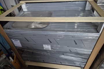 Afbeelding van Nieuwe rvs gootsteen 120 cm