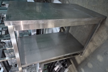 Afbeelding van 120 cm rvs werktafel met onderplank