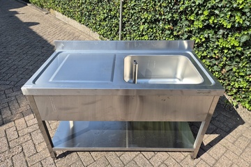 Afbeelding van rvs spoeltafel 140cm