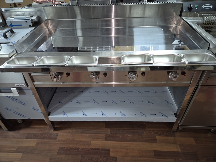 120 cm Spiegelbakplaat gas nieuw